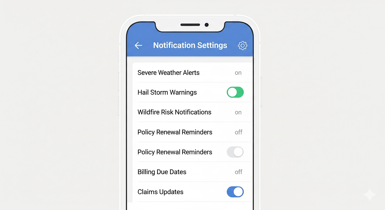 Find the Settings or Notifications Menu