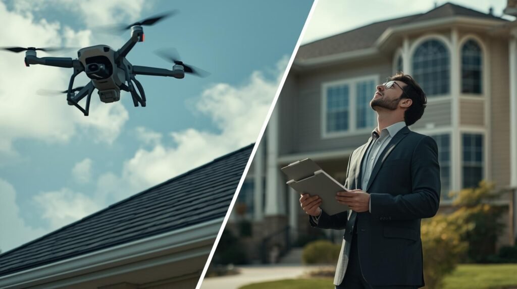 drone inspection vs human adjuster